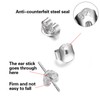 Pack of 20 Earring Lifter Earring Clasps, Clasps, Silver, 925