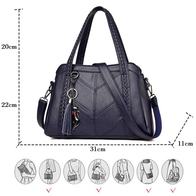 Coolives Women's Hobo Shoulder Bag with Shoulder Strap PU Leather