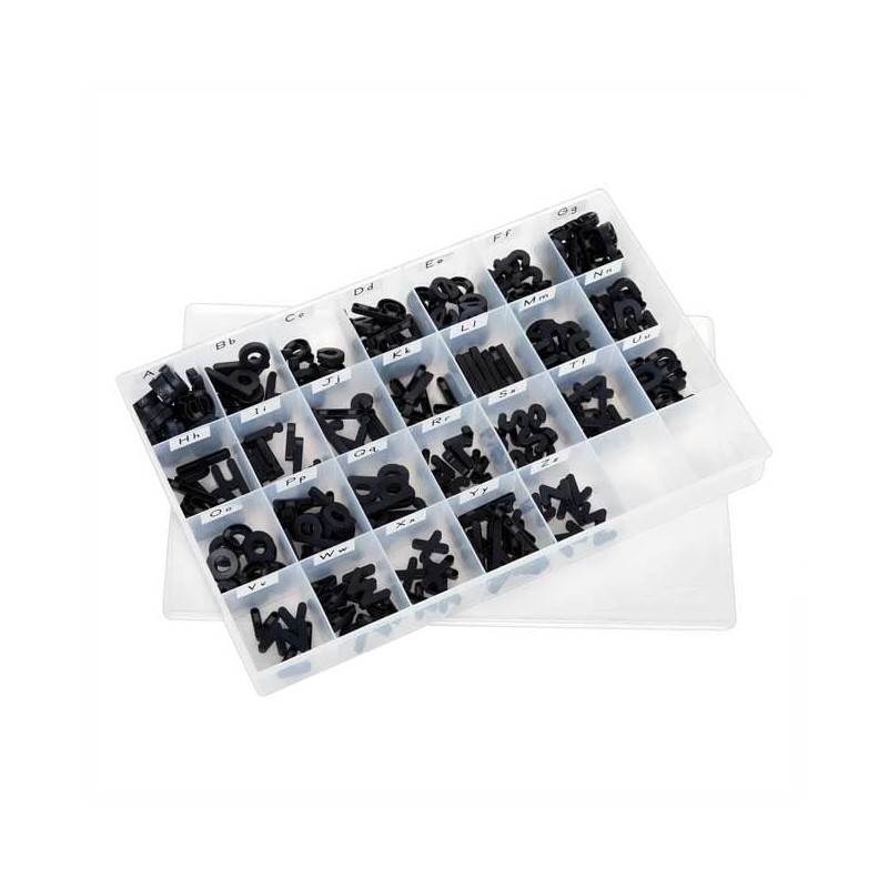 Really Good Stuff EZread Black Plastic Magnetic Lowercase Letter Kit