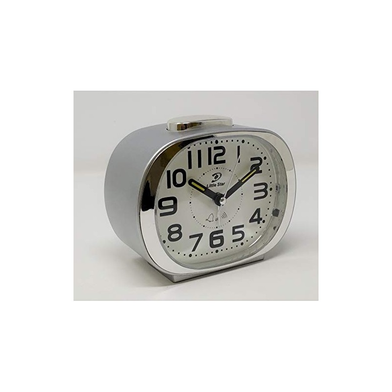 Little Star Alarm Travel Clock, Quiet Non Ticking with Snooze,