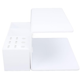 Eyelash Extension Pillow Shelf, Acrylic Storable Lash Pillow Shelf Stylish for Eyelash Salons (White)