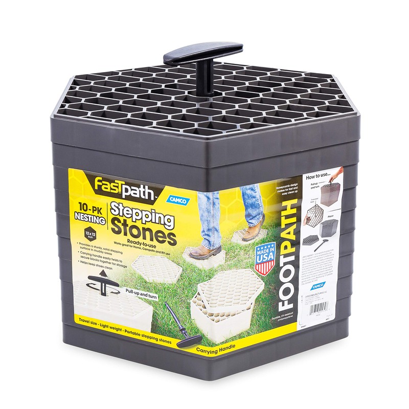 Camco RV Travel FastPath Portable Stepping Blocks | Ideal for
