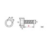 Kitaco 0900-062-03002 Flanged Hex Bolt (Stainless Steel) M6 x 15/P1.0