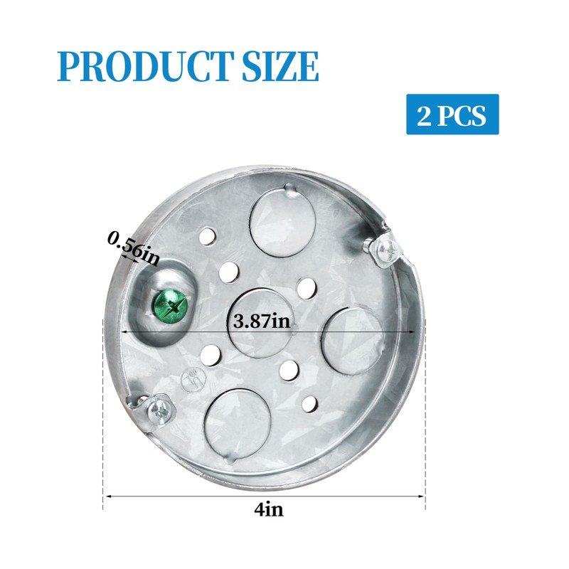 4 Round Shallow Electrical Box,Round Electrical Box for Ceiling Fan