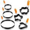 6 Pcs Professional Egg Ring Pancake Ring Set Stainless Steel