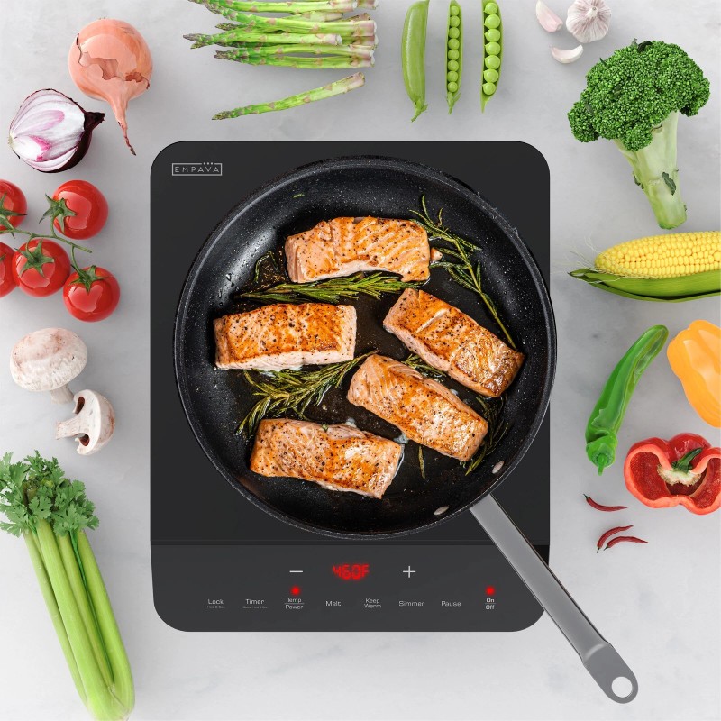 Empava 11-in Portable Single Heating Element 1800-W Countertop Induction Cooktop