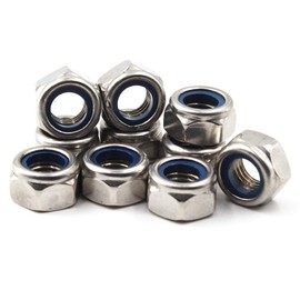 304 Stainless Steel Metric Hex Lock Nut M4 Nylon Insert 50 Pack