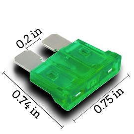 100 Pack Auto Fuses 30 AMP ATC/ATO Standard Regular Fuse Blade 30A Car Truck Boat Marine RV