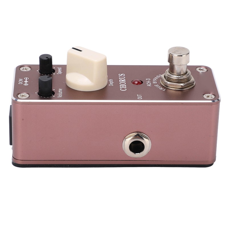 Chorus Effect Metal Guitar Monoblock Effector Pedal with LED Indicator