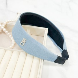 Burnaby Casual Denim Wide Hairband Wide Headband / 버나비 캐주얼 데님 와이드 헤어밴드 넓은머리띠