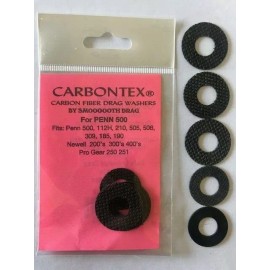 Smooth Drag PENN 210, 309, 185 & 190 CARBONTEX DRAG WASHERS W/Bonus Delrin Undergear
