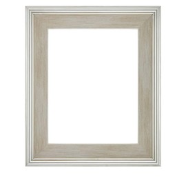 Cardinali Plein Aire Silver Open Frame for Canvas Art - 16x20" - 3" Wide Moulding with Raised Edge -1/2" Rabbet Depth - Made in USA - No Glass or Backing
