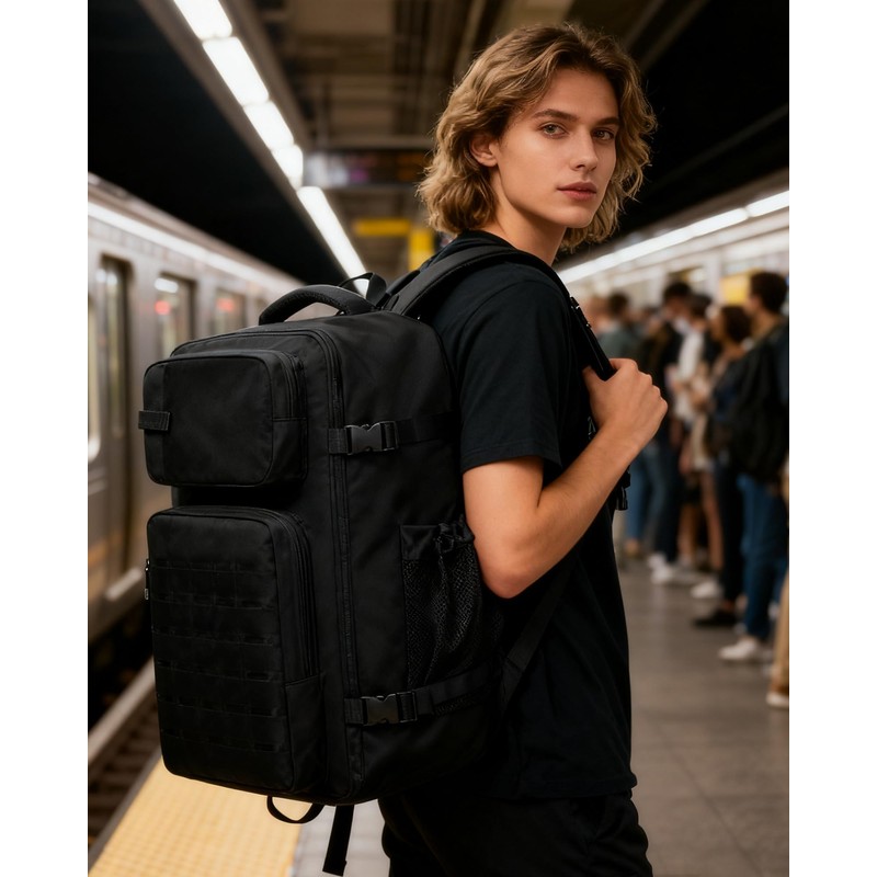 Vacuum Travel Backpack with Air Pump Carry on Flight Approved