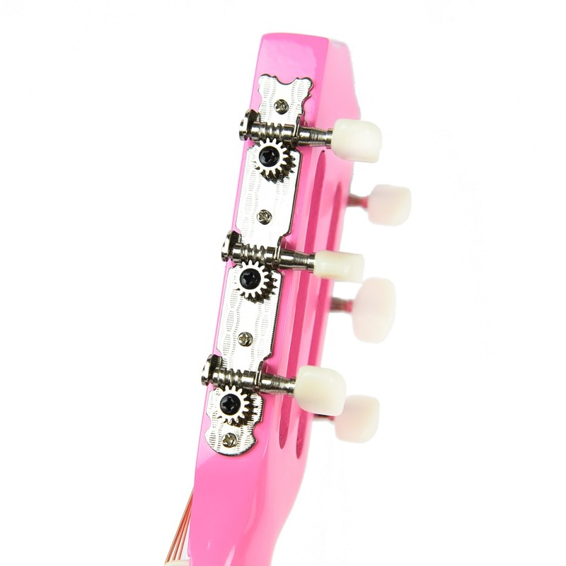 NEW! 30" Left Handed Pink Wood Guitar With Case and