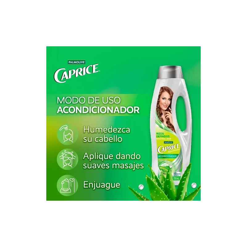 Acondicionador Caprice Rizos Definidos Keratina Aloe 720ml