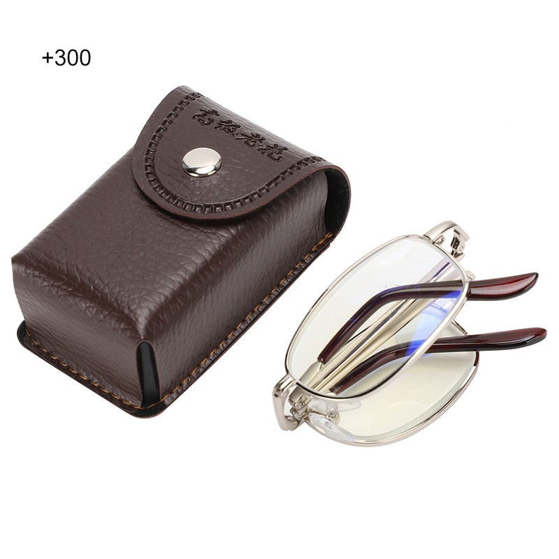 Folding Metal Anti Blue Rays Presbyopic Glasses Visual Fatigue Relief