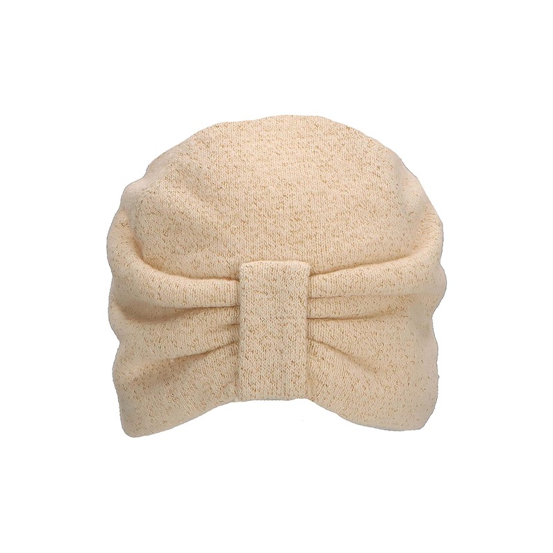 Sterntaler Girls' Beanie Lurex Hat, natural