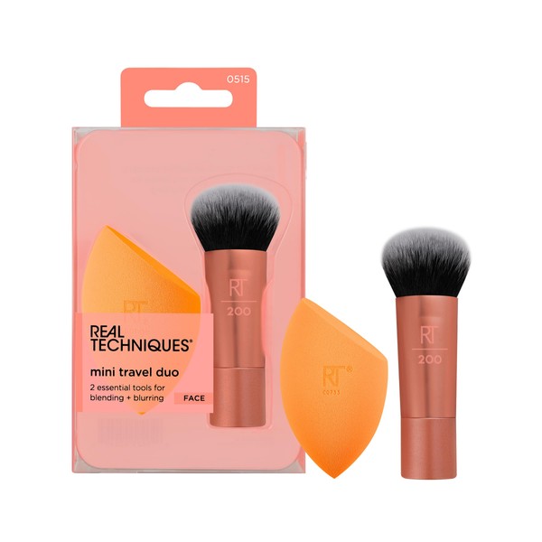 Real Techniques Mini Travel Duo, Makeup Brush Set For Traveling,