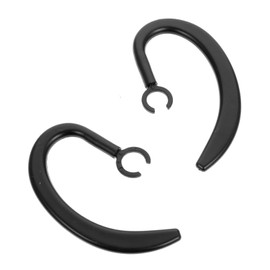 SEWACC 2pcs Replacement Ear Hooks for Earphones Soft Rubber Earpiece Clamp Lost Ear Hook for Sports Secure Fit for All Day Wear Black
