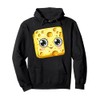 Adorable Cheese Face Cartoon Smiling Pullover Hoodie