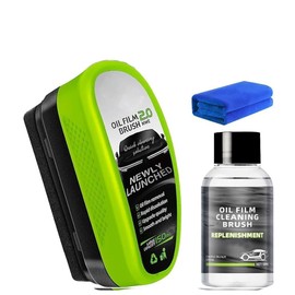 Diehous Upgrade Automotive Oil Film Cleaning Brush,New Glass Coating for Windshield Window Oil Film Remover, Car Glass Remover for Windshield Improves Clarity and Visibility