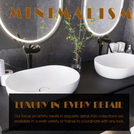 Elegant Bathroom Sink Faucet Single Hole,AUU Waterfall Matte Black Vessel Sink Faucet Solid Brass,Single Handle Tall Bowl Sink Faucet with Pop Up Drian Supply Line (Black, Tall)