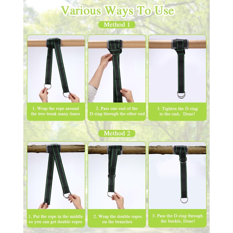 Set of 2 Swing Attachment Tree and Hammock Attachment 200