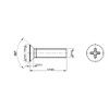M3 (3mm x 12mm) Phillips Countersunk Machine Screws Flat Head