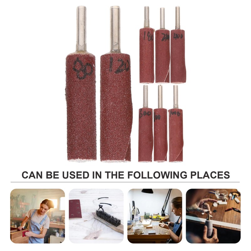 Angoily 8 Pcs Sanding Drum Kit,Sanding Mandrel Spindle Sander Adaptor