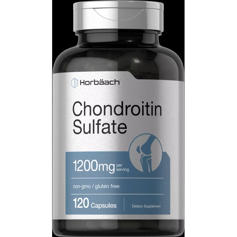 Horbäach Chondroitin Sulfate 1200mg | 120 Capsules | Non-GMO &