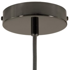 creative cables Cylindrical metal ceiling rose kit - Conical, Black pearl