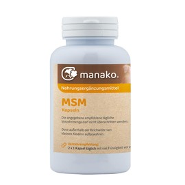 manako MSM (Methylsulfonylmethane) Human Capsules, Pack of 120, 84 g Tub (1 x 120 Capsules)