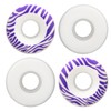 4Pcs 55x33mm PU Double Warped Skateboard Skate Skating Wheels Brush