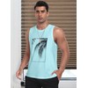 Bupekbee Mens Graphic Tank Tops Sleeveless Workout Gym Shirts Beach