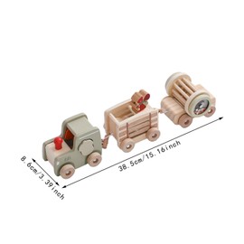 MagiDeal Wooden Train Toy,Gift Decor Set,Gift Birthday Party Toy,Xmas Train Ornament,Wooden Train Ornament for 3,4,5 Years Old and up