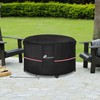 Alickwang 30-32 Inch Round Fire Pit Cover,Outdoor Waterproof 600D Heavy