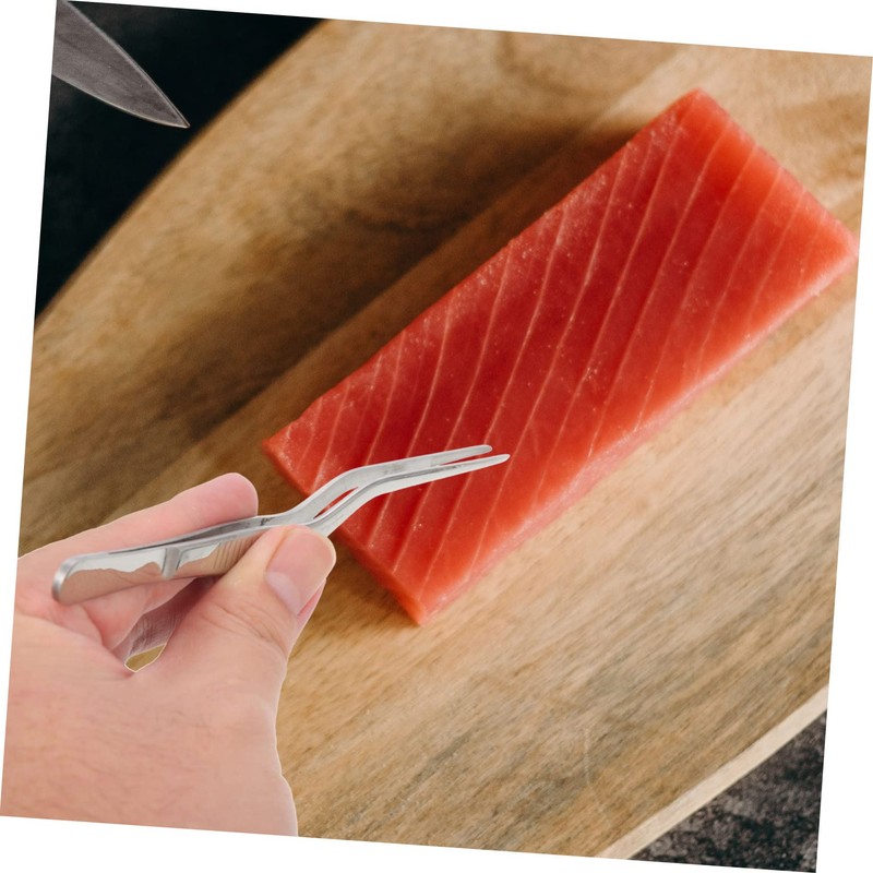 COLLBATH 3pcs Stainless Steel Tweezers for Kitchen Cooking Fish Bone