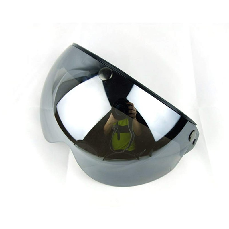 WANCAR Universal Motorcycle Retro Pilot-Style Standard 3 Snap-Button Visor Flip