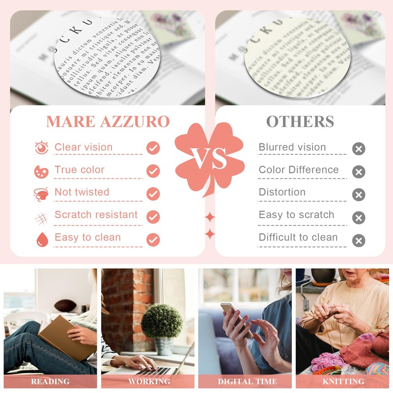 MARE AZZURO Oversized Reading Glasses Women Fashion Large Square Readers