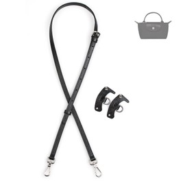 KIYOMIL Purse Strap Crossbody Conversion Kit for Mini Handbag,Genuine Leather Shoulder Straps Replacement Adjustable for Bags(Black-S)