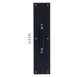 BRINKS Commercial - Commercial 15" Pull Door Plate, Matte Black Finish - Rust and Corrosion Resistant Door Plate
