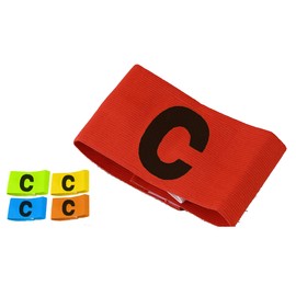 TROTH Captain's Armbands - Adult & Youths Elastic Sports Arm Band - Adjustable Captain Armbands for Football, Soccer, Hockey, Rugby etc. (Red, Adult (1 Pack))