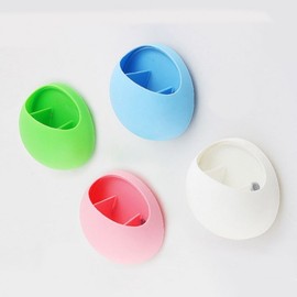Pastel toothbrush storage box toothbrush holder wall-mounted Suction toothbrush holder green 4ea