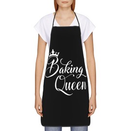Jiekenmo Baking Queen Funny Apron For Men Women Kitchen Baking Gardening Sewing Bbq Waterproof Cute Gifts