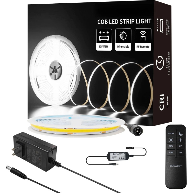 High Quality 24V 6500K COB Smart LED Strip Kit ETL