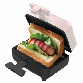 Breakfast Sandwich Maker Compact Electric Sandwich Maker with Non Stick Plates Indicator Light /Non Slip Handle Double Sided Heating Sandwich Maker for Home Kitchen