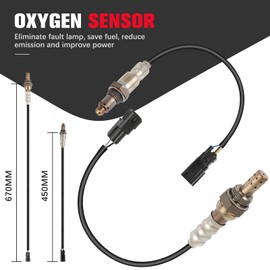 QIJIAUTO O2 Oxygen Sensor Compatible for Ford Escape 2010, Fusion 2010 & for Mazda Tribute 2010-2011 & for Mercury Mariner 2010, Milan 2010, 2.5L, Upstream & Downstream, 2-PC Set, Replace# CA38188G1