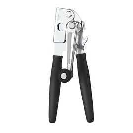 Manual Can Opener,Commercial Heavy Duty Can Openers with Easy-Turn Crank,Ergonomic Long Rubber Handle for Seniors