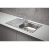 Kitchen Sink Stainless Steel Strainer Waste 1 Bowl Kit 90mm