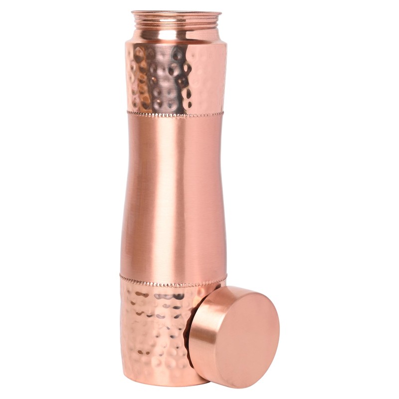 Pure Copper Water Bottle Wide Mouth, 1000 Ml Capacity (33.81